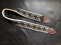 Original handmade 5CM cool and beautiful black lace electric thick Guitar with bass belt Guitar strap