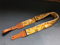 Handmade dandelion with sponge pad guitar strap imported cotton guitar strap suitable for all models of guitar bass
