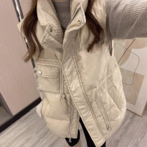 European new light and thin down vest wear womens autumn and winter Korean fashion loose size shoulder horse jacket tide