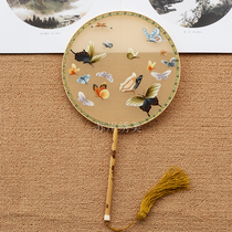 Su embroidery palace fan handmade embroidery boutique embroidery fragrant concubine fan double-sided embroidered group fan Chinese style characteristics elegant gift