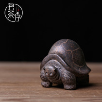 Turtle purple sand animal kung fu tea pet small decoration tea table decoration tea play tea fun can raise quality personality creativity