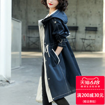 2021 spring and autumn new style This years popular fashion British trench coat womens medium-long large size Foreign style coat coat woman
