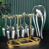 Light luxury wine glass set Household decanter Crystal glass wine goblet Creative cup holder High-end luxury