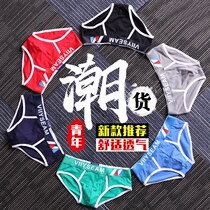 Mens Underwear Triangle Briefs Mens Pure Cotton Young Adult Boys Sexy Student Male style Breathable New