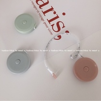 ins Nordic stretch ruler measuring clothes chic Morandi color tape measure 1 5m solid color button portable