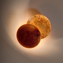 Imitation Italian designer Moon concept eclipse wall lamp Nordic aisle staircase Bedroom bedside lamp Modern simple