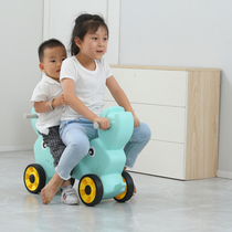 Kindergarten sliding roller sliding car Mimi dog animal car stepping car Childrens four-wheeled sliding car twisting car toy