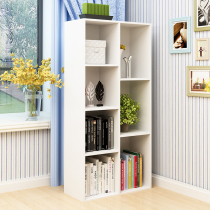 Bookcase bookshelves minimalist modern table bookcase cabinets Free combined improvised creative plaid cabinet floor shelves
