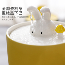 Ceramic water dispenser Cat supplies Automatic circulating flow Pet water dispenser Dog water basin Cat water drinking artifact