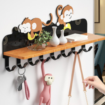 The entrance door adhesive hook creative door key hanging yi jia gou wall-mounted on the wall free punch household wall shelf