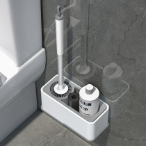 Silicone toilet brush no dead corner washing toilet artifact brush wall-mounted household toilet cleaning Net Red