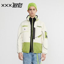 xxxtrenta winter mens cotton jacket loose tide brand warm stitching lamb hair youth tooling cotton coat