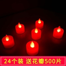24 led electronic small candle light red wedding candle wedding proposal props romantic birthday confession arrangement