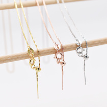 (universal chain) plated 14K bag gold string bead bracelet road pass needle adjustable silicone bead chain sub-chain accessory