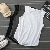 Cotton vest mens summer personality trend sports fitness sleeveless T-shirt ins Tide brand wear loose waistcoat inside and outside