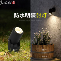 Wall Led Mingming Spotlight Lawn Outdoor Waterproof Garden Villa projected shooting tree inserted in a tree light gate
