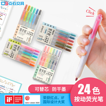 Touch the stone press the fluorescent color pen color marker pen students draw key notes special marker note number pen refillable color marker pen silver pen fluorescent pen 805 shiny color pen