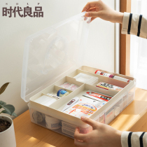 Medicine box household large capacity small medicine box for children visiting medical box multi-layer family medicine sorting storage box