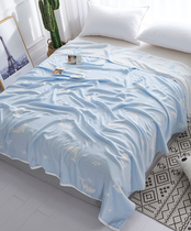 Childrens cotton ice silk bamboo fiber blanket Towel Cartoon summer cool quilt Autumn dolphin thin blanket Gauze cool blanket