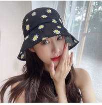 Sand Beach Women Hat Fashion Little Daisy Fisherman Hat Little Fresher Cute Flowers Hat Loose not Le Breathable Factory Direct