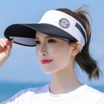 Sun Visor womens summer sunscreen UV protection large along the empty top hat Outdoor cycling face cover sun hat Baseball cap
