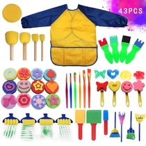 Childrens painting tool set sponge brush seal EVA creative graffiti DIY kindergarten early education art supplies