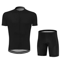 Pure black minimalist short sleeves Mountain self-propelled bike riding Kinetic Bike Clothing Pulley Conserved Mountain Bike Riding Pants