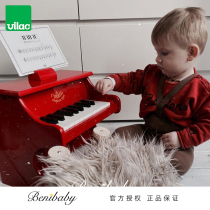 France Vilac wooden small piano Early education Childrens gifts Baby educational toys Vocal enlightenment 18 keys 30 keys