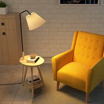 Solid wood Living room Bedroom Bedroom headlights Creative Nordic ins Remote control tea table Lamp Makarong Color Floor Lamp