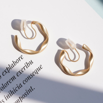 Reverie matte texture C- ring earrings without ear hole painless mosquito coil ear clip