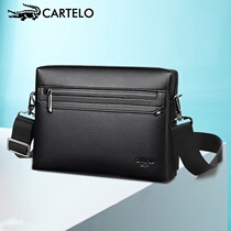 Cartier Alligator Mens shoulder bag Tide Brand ins Head Cowhide Backpack Day Single Shoulder Leisure Student Bag