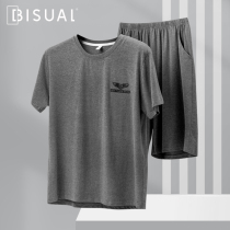 Mens nightwear Summer Modal cotton short-sleeved shorts Home wear Thin casual can be worn outside Plus size suit