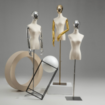 Clothing store model display stand model props female half-length dummy table gold silver headband hand window display stand