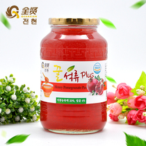 Quanxian Honey Pomegranate tea 1kg canned Korea imported drinking water fruit tea jam drink milk tea raw materials