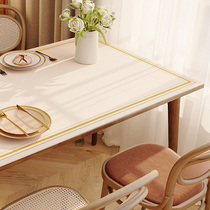 Nordic ins Wind light luxury waterproof and oil-proof tablecloth disposable leather silicone table mat coffee table table mat high table cloth