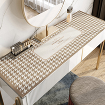 Bedroom dresser Leather Ins table cushions Makeup Bench Mesh Red Teenage Girl Beauty Chia Table Cloth Advanced Feel Light And Luxurious Desktop Mat