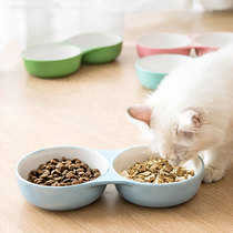 Cat Bowl Dog Bowl ceramic Double Bowl Cat Food Basin Bowl anti-turn rice basin Puppy Drink Bowl Dog Food Basin Pet Supplies