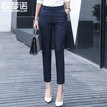 Suit pants womens pipe nine points 2021 Spring and Autumn New straight tube work dress slim foot OL professional pants