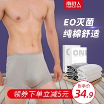 Antarctic disposable underwear men's cotton sterile shorts wash-free travel supplies travel pants head flat angle