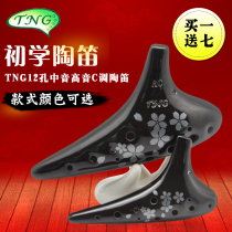 Taiwan TNG Ocarina 12 holes beginner AC twelve Alto C SC treble professional performance for adult students