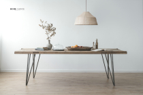 RunjiaHome Old door board customized old door board retro shooting props operating table of fir wood iron table dining table