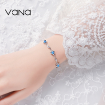 vana2021 New Clover Bracelet Female Summer Sterling Silver Swarovski Zirconium Birthday Gift for Girlfriend