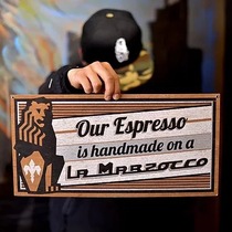 Jihe) Lamarzocco logo board Strada standard with whole wood pendant hot mom official perimeter