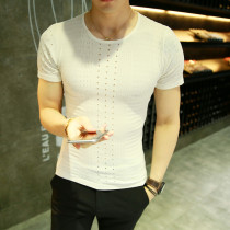 Summer Men Short-sleeved Wicks Knitted Shirt-collar Mens Wears Han Wear Thin Shirt Shirt