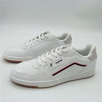 Crown champ mens shoes Joker leather small white shoes fashion board shoes Net red ins street skate shoes travel shoes