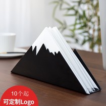 Iron triangle tissue holder vertical snow mountain tissue holder coffee shop napkin holder tissue holder tissue holder