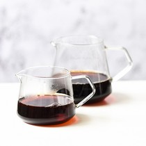  Hand-brewed coffee sharing pot Thickened heat-resistant glass pot Coffee pot Ice drop American coffee pot Microwave