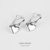 Japan-ROK sweet and cool silver metal ring Caring silicone mosquito coil Mosquito Coil Ear Clip minimalist with no earhole Earle Silver Needle Brief