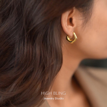 Advanced Sense Temperament Brief European and American Conical Earrings Ears Loops of Mosquito Coils Ear Clips Commute 100 Hitch No Ear Pain Without Pain