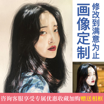 Portrait Customized live-action photo portrait painter color lead painting hand-painted Avatar sketch portrait generation drawing sketch hand-painted